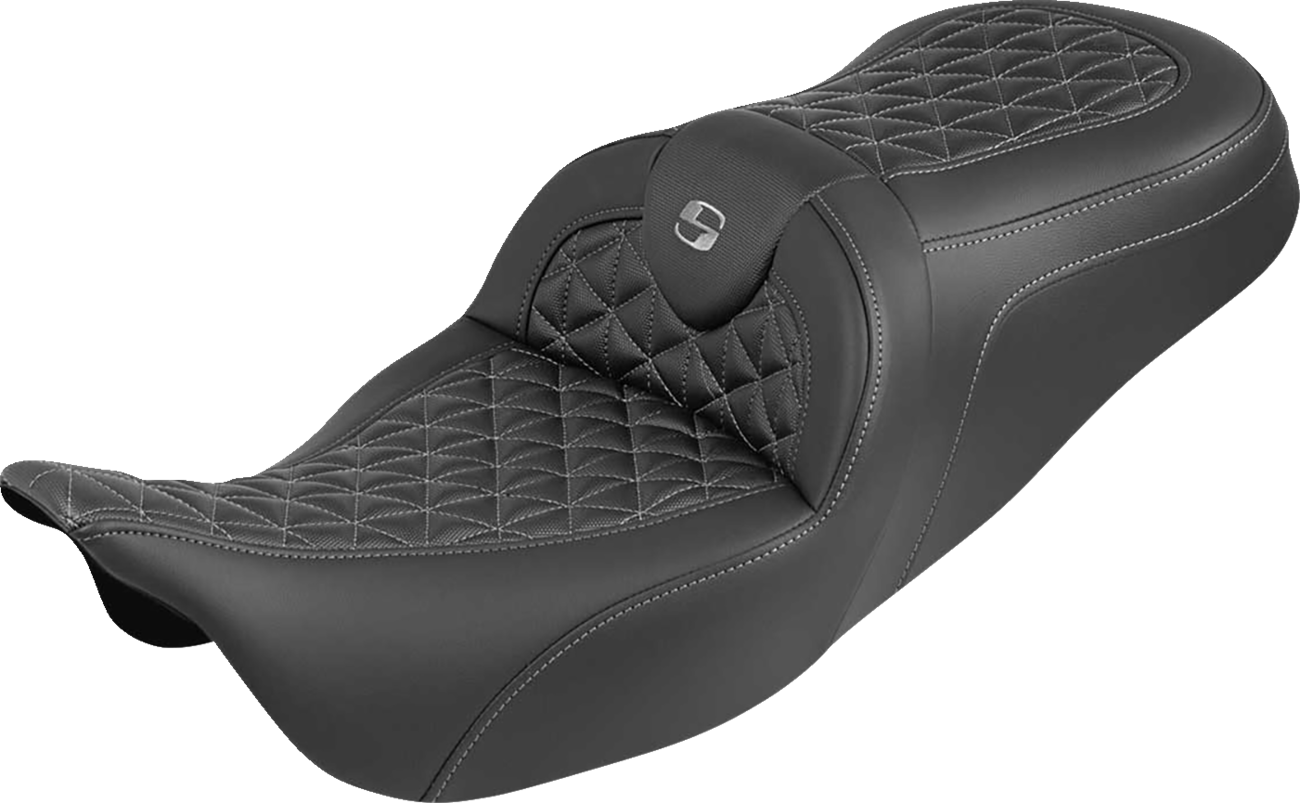 Asiento Saddlemen RoadSofa Tri Gripper - Gray Stitch FLH/FLT '08-'25