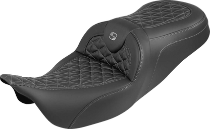 Asiento Saddlemen RoadSofa Tri Gripper - Gray Stitch FLH/FLT '08-'25