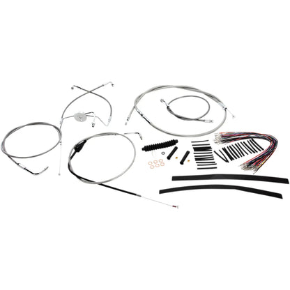 Kit de instalación de manillar XR - Kit de instalación de manillar XR - Perchas para monos de 12"-14" - FLH '07 - Acero inoxidable