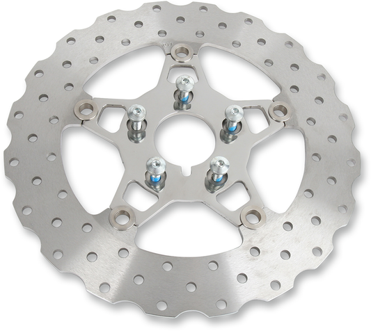 Rotor de freno delantero de acero inoxidable serie FSD para Big Twins - Rotor de freno - Soporte pulido