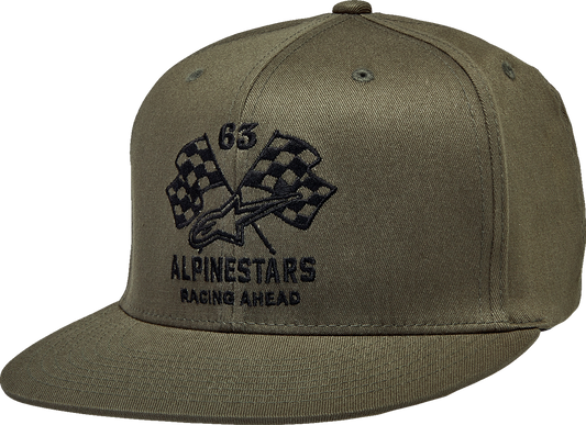 Gorra Alpinestars con visera plana a cuadros dobles