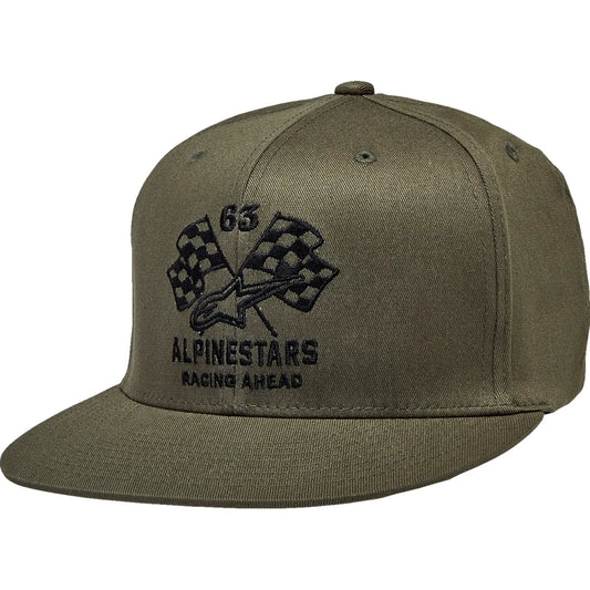 Gorra Alpinestars con visera plana a cuadros dobles