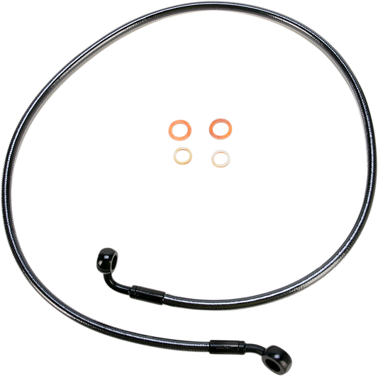 Línea de freno delantero de disco único trenzado E-Z Align - Línea de freno - 35/90° - 48" - Black Pearl
