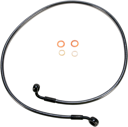 Línea de freno delantero de disco único trenzado E-Z Align - Línea de freno - 35/90° - 54" - Black Pearl