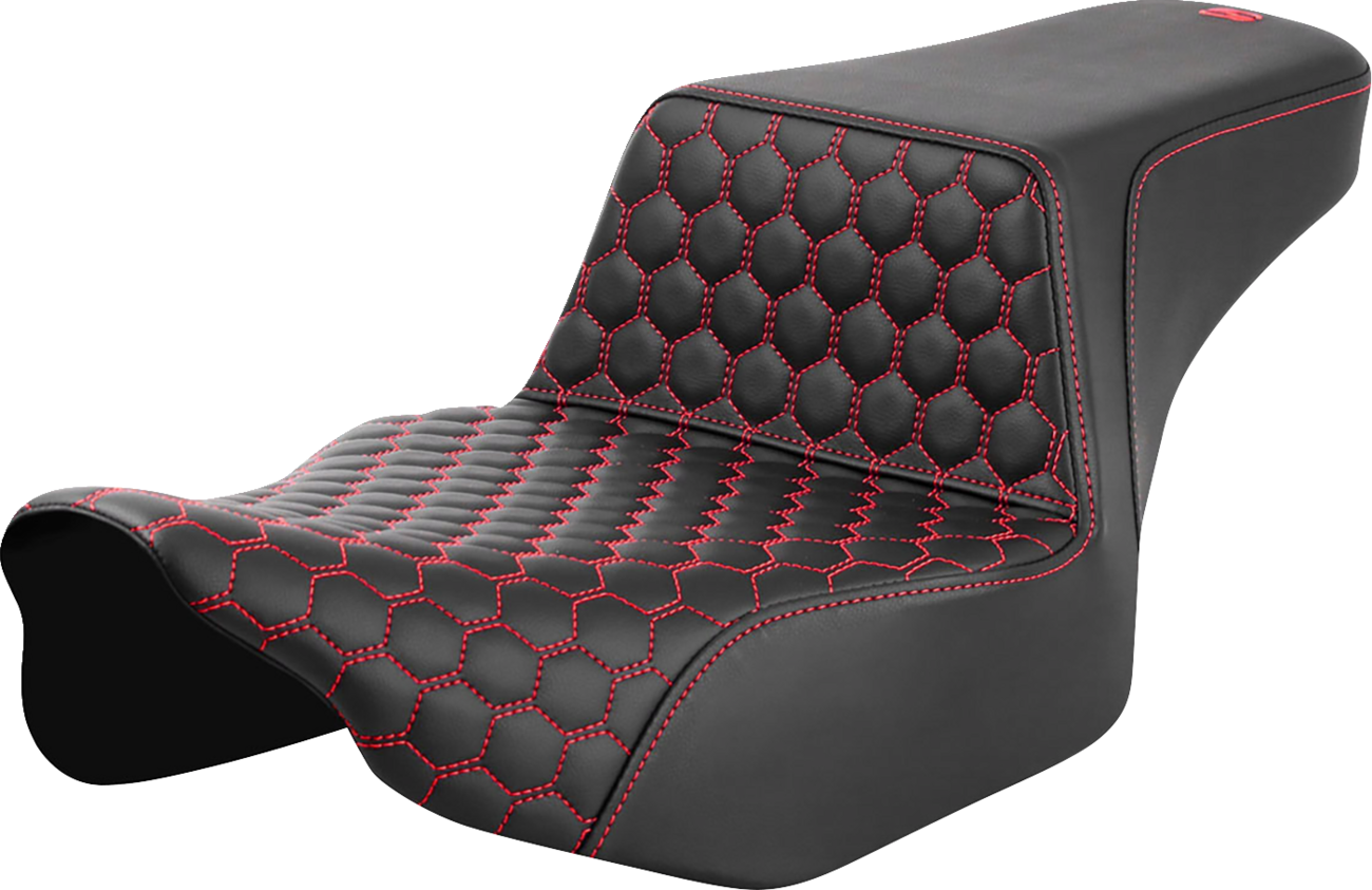 Asiento elevado tipo panal - Asiento elevado - Alcance extendido - Panal delantero - Puntada roja - FL '23-'24