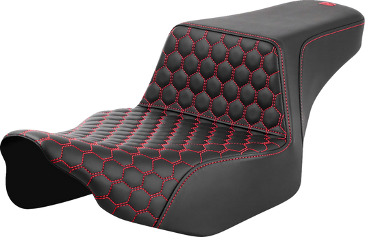 Asiento elevado tipo panal - Asiento elevado - Alcance extendido - Panal delantero - Puntada roja - FL '23-'24