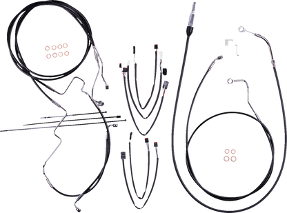 Kit de instalación de manillar XR - Kit de instalación de manillar XR - Perchas Ape de 12"-14" - FLH '21-'22 - Negro/Cromo