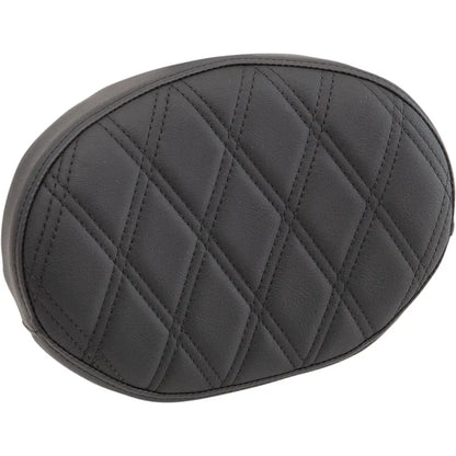 Sissy Bar Pad - Double Diamond - Black - Oval