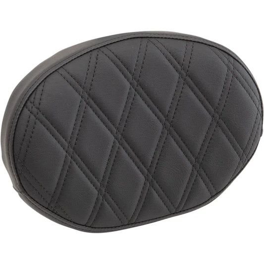 Sissy Bar Pad - Double Diamond - Black - Oval