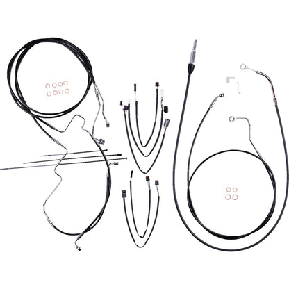 Kit de instalación de manillar XR - Kit de instalación de manillar XR - Perchas Ape de 12"-14" - FLH '21-'22 - Negro/Cromo