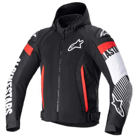 Chamarra Alpinestars  Zaca Air - Negro/Blanco/Rojo Fluo