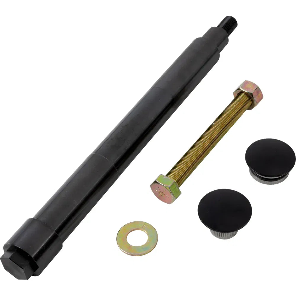 Eje delantero de montaje empotrado - Kit de eje - Montaje empotrado - Delantero - Negro con tapas de extremo negras