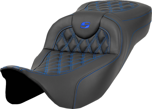 Asiento RoadSofa™ de alcance extendido - Asiento Roadsofa™ de alcance extendido - Costura de celosía - Costura azul - sin respaldo - FL '08-'24