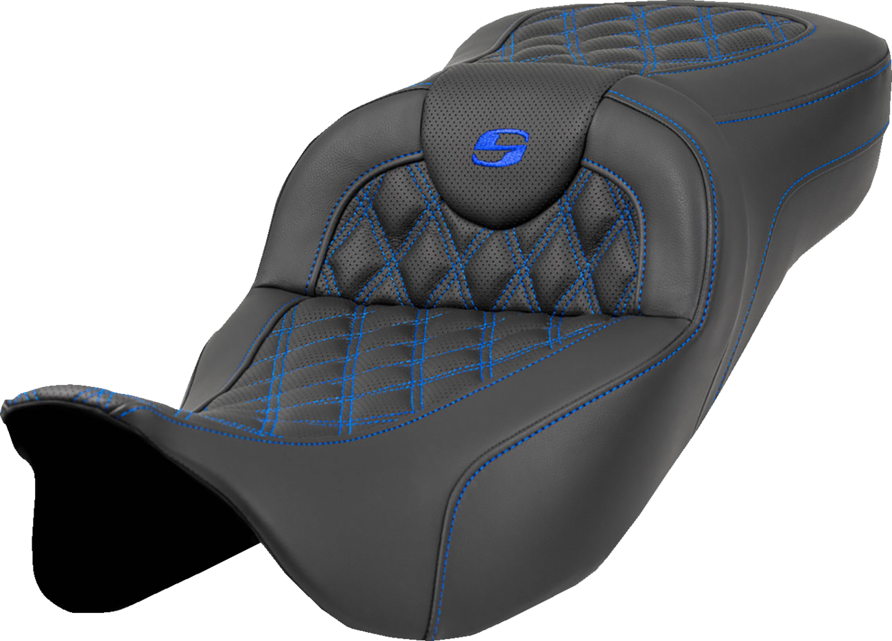 Asiento RoadSofa™ de alcance extendido - Asiento Roadsofa™ de alcance extendido - Costura de celosía - Costura azul - sin respaldo - FL '08-'24