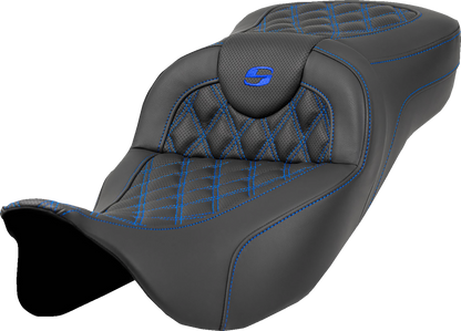 Asiento RoadSofa™ de alcance extendido - Asiento Roadsofa™ de alcance extendido - Costura de celosía - Costura azul - sin respaldo - FL '08-'24