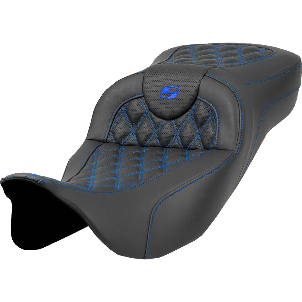 Asiento RoadSofa™ de alcance extendido - Asiento Roadsofa™ de alcance extendido - Costura de celosía - Costura azul - sin respaldo - FL '08-'24