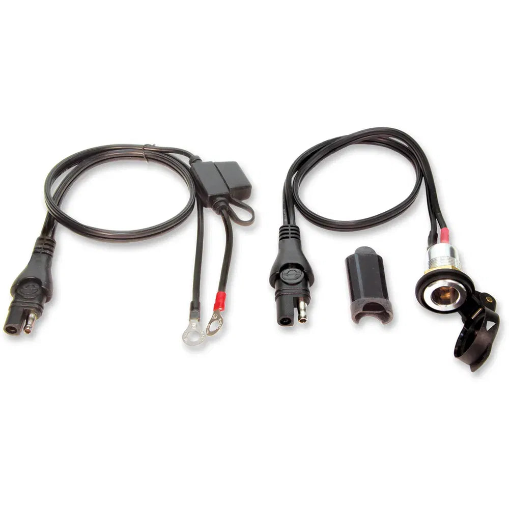 Metal Power Socket with Battery Lead, Panel Mount