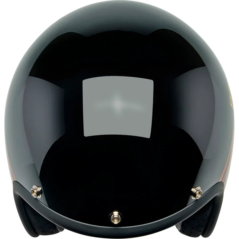Casco bonanza lightspeed negro brillante/naranja/amarillo