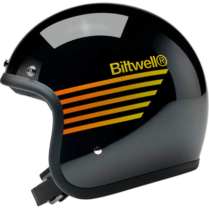 Casco bonanza lightspeed negro brillante/naranja/amarillo