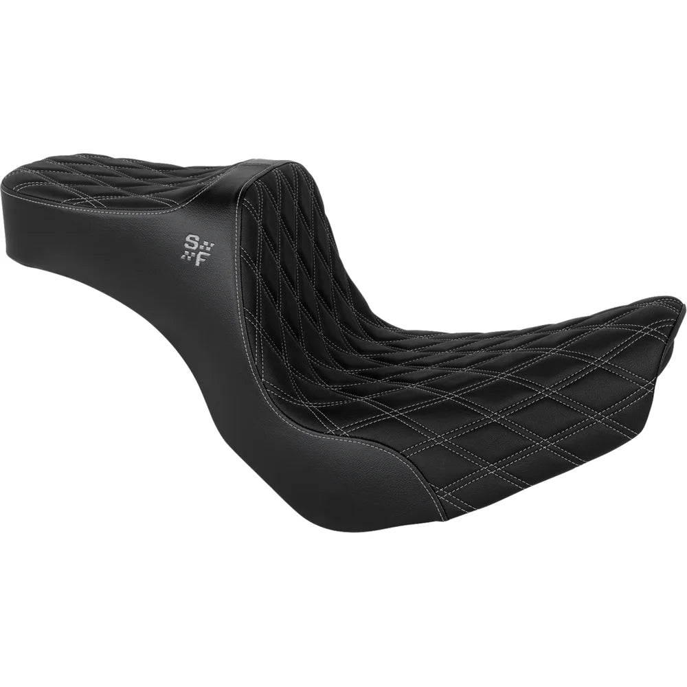 Asiento SLYFOX Chariot Black Double Diamond Stitch Silver Logo FLSB '18-'21/FXLR '18-'26