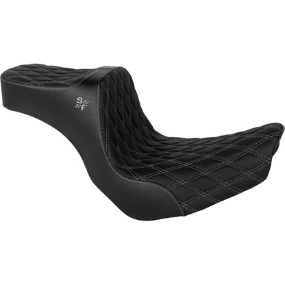 Asiento SLYFOX Chariot Black Double Diamond Stitch Silver Logo FLSB '18-'21/FXLR '18-'26