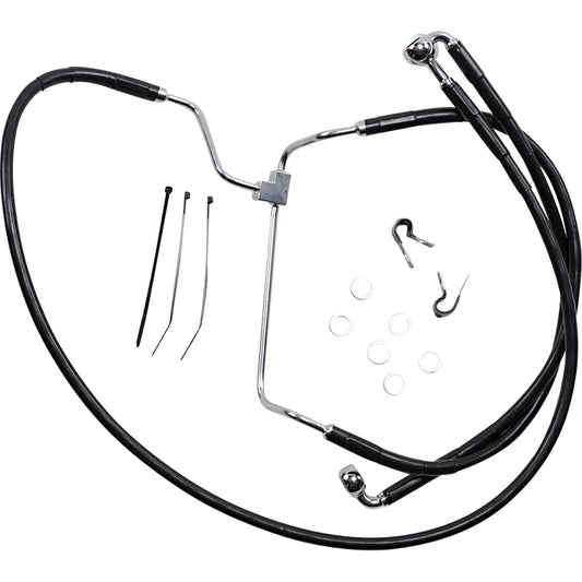 Brake Line - Front - Black - +8"