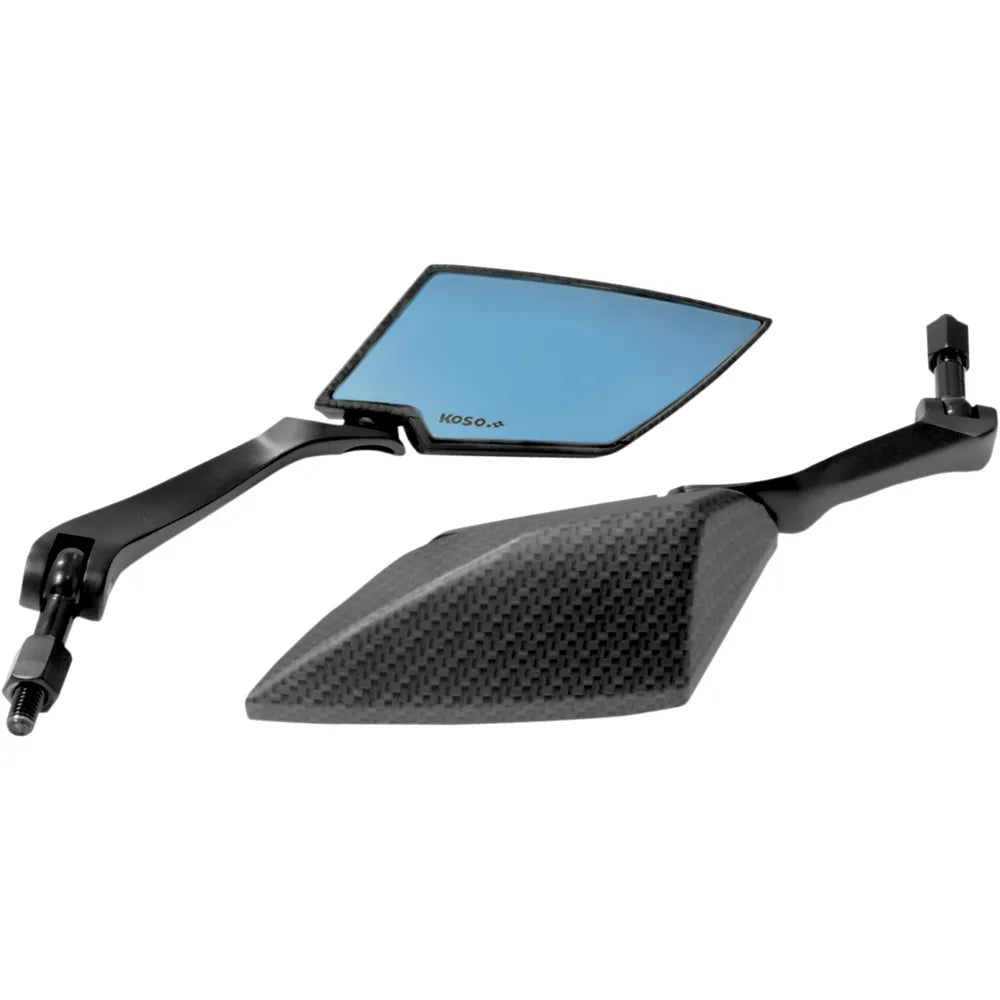 Blue Lens Mirror - Carbon Fiber/Black
