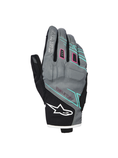 Guantes para dama Alpinestars Stella Moblast WP – Fur Gray/Black/Pink Fluo