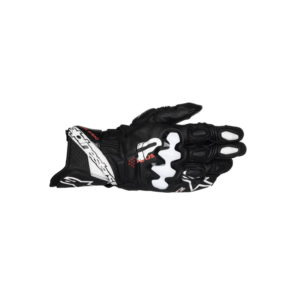 Guantes de piel Alpinestars GP Plus R V3 - negro/blanco