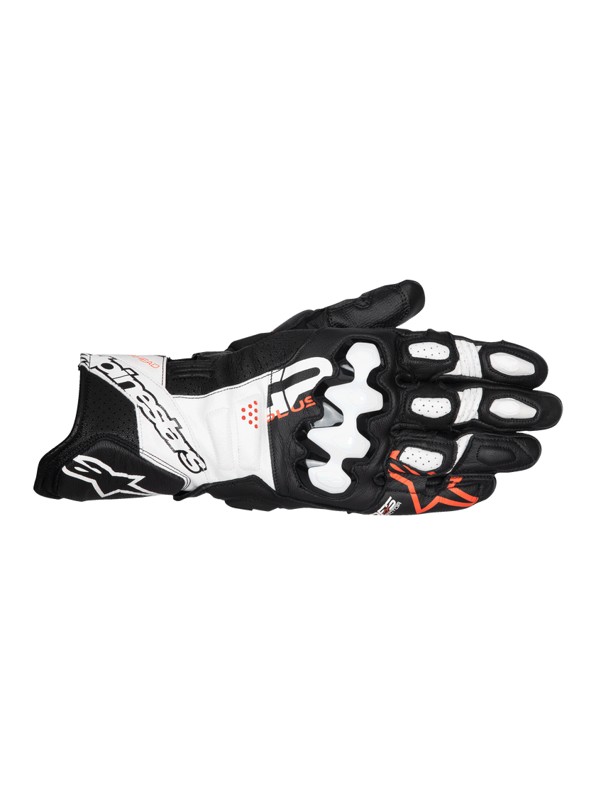 Guantes de piel Alpinestars GP Plus R V3 - negro/blanco/rojo