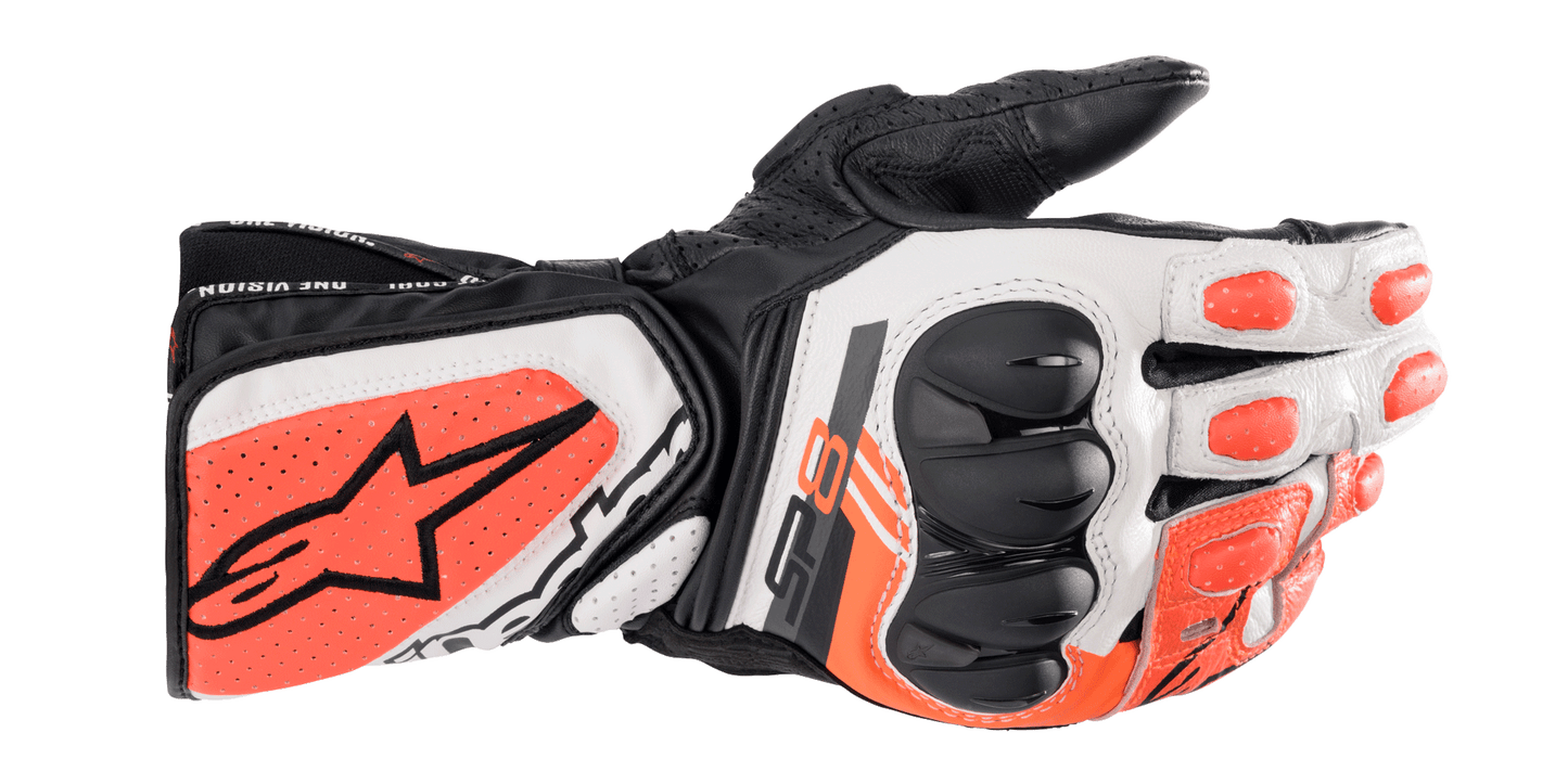 Guantes Alpinestars SP-8 V3 - Negro/Blanco/Rojo
