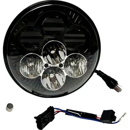 Faro led redondo shark demon® de 7" con retroiluminación que cambia de color