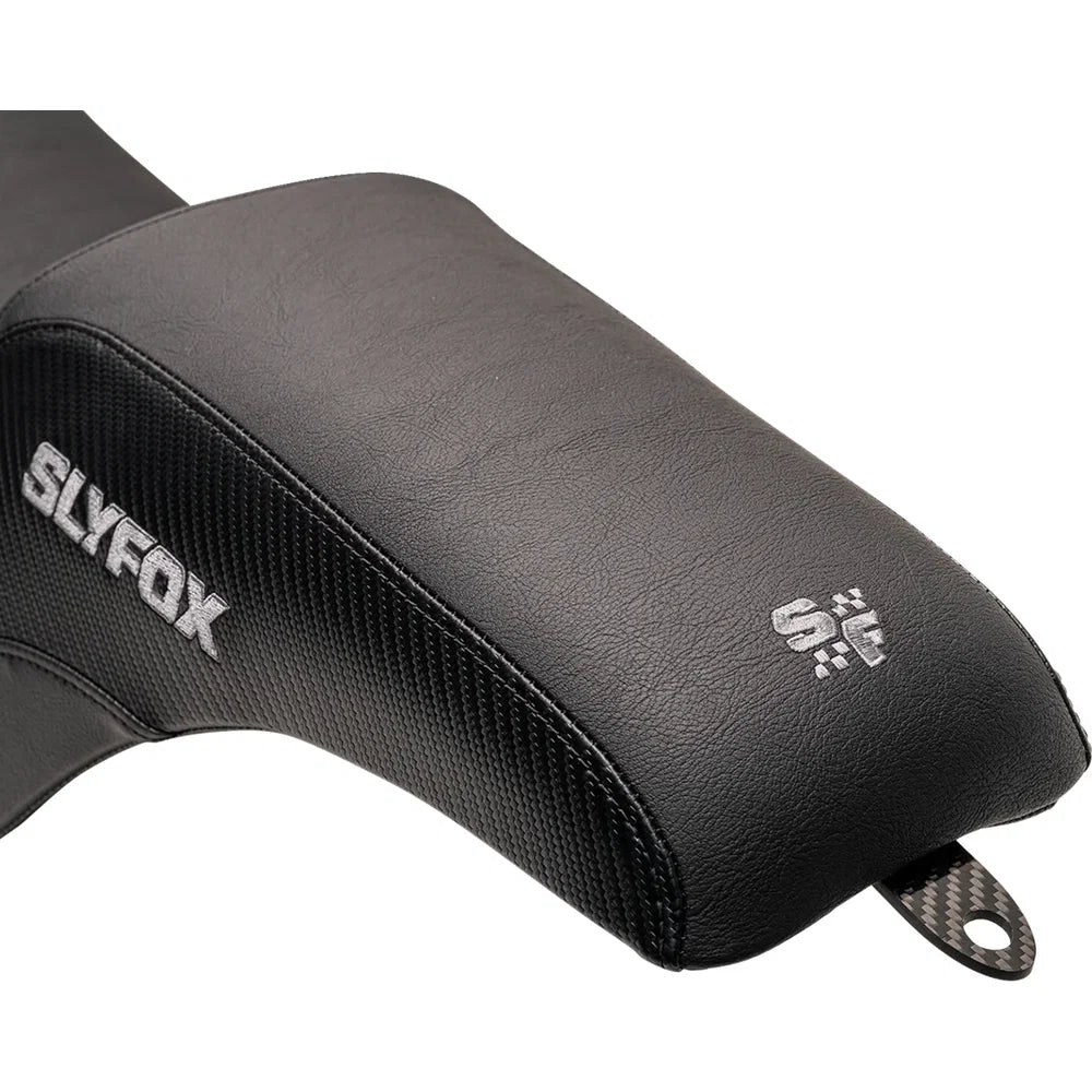 Asiento SLYFOX The Lowrider Drifter Lowrider Drifter Gray Logo Smooth Vinyl Carbon Fiber FXLR/FLSB '18-'24