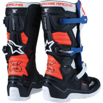 Botas para adolescente Tech 7S - negro/blanco/rojo/azul