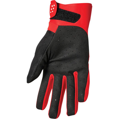 Guantes spectrum para clima frío, rojo/blanco