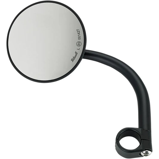 Mirror w/mount - Round - Black