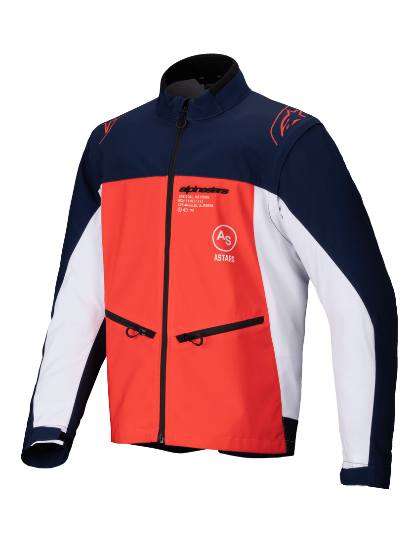 Chamarra Alpinestars Lite-Dura Softshell - azul/naranja/blanco