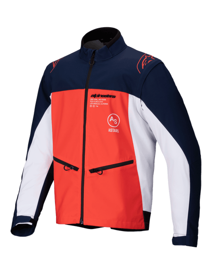Chamarra Alpinestars Lite-Dura Softshell - azul/naranja/blanco
