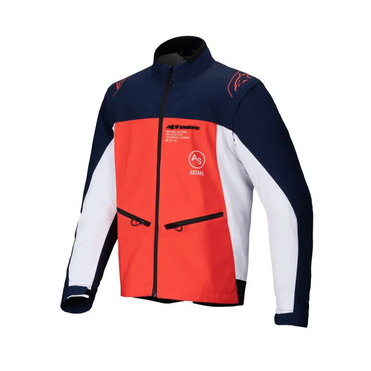 Chamarra Alpinestars Lite-Dura Softshell - azul/naranja/blanco
