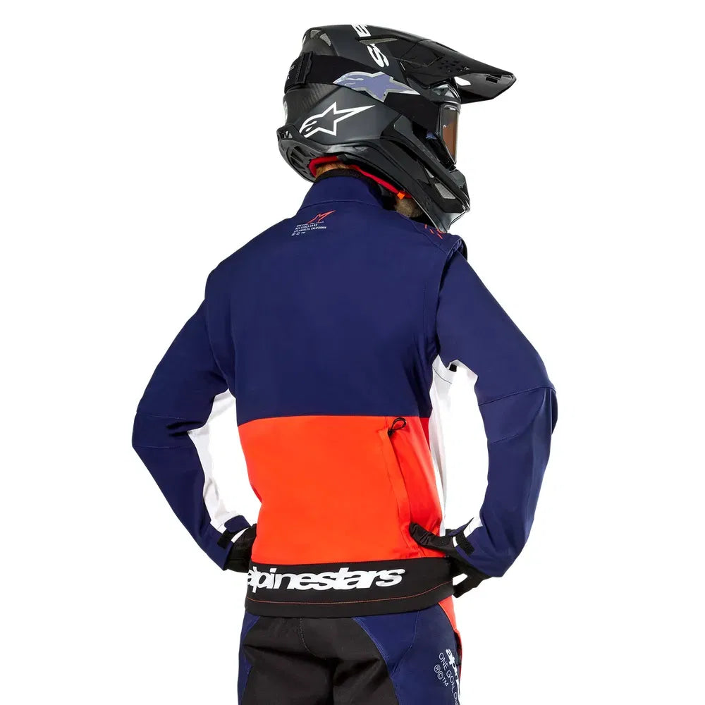 Chamarra Alpinestars Lite-Dura Softshell - azul/naranja/blanco