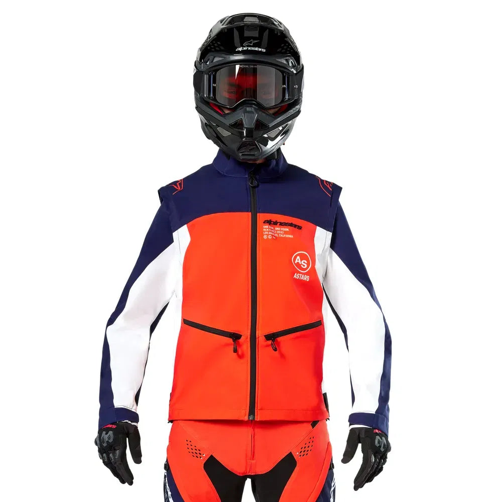 Chamarra Alpinestars Lite-Dura Softshell - azul/naranja/blanco