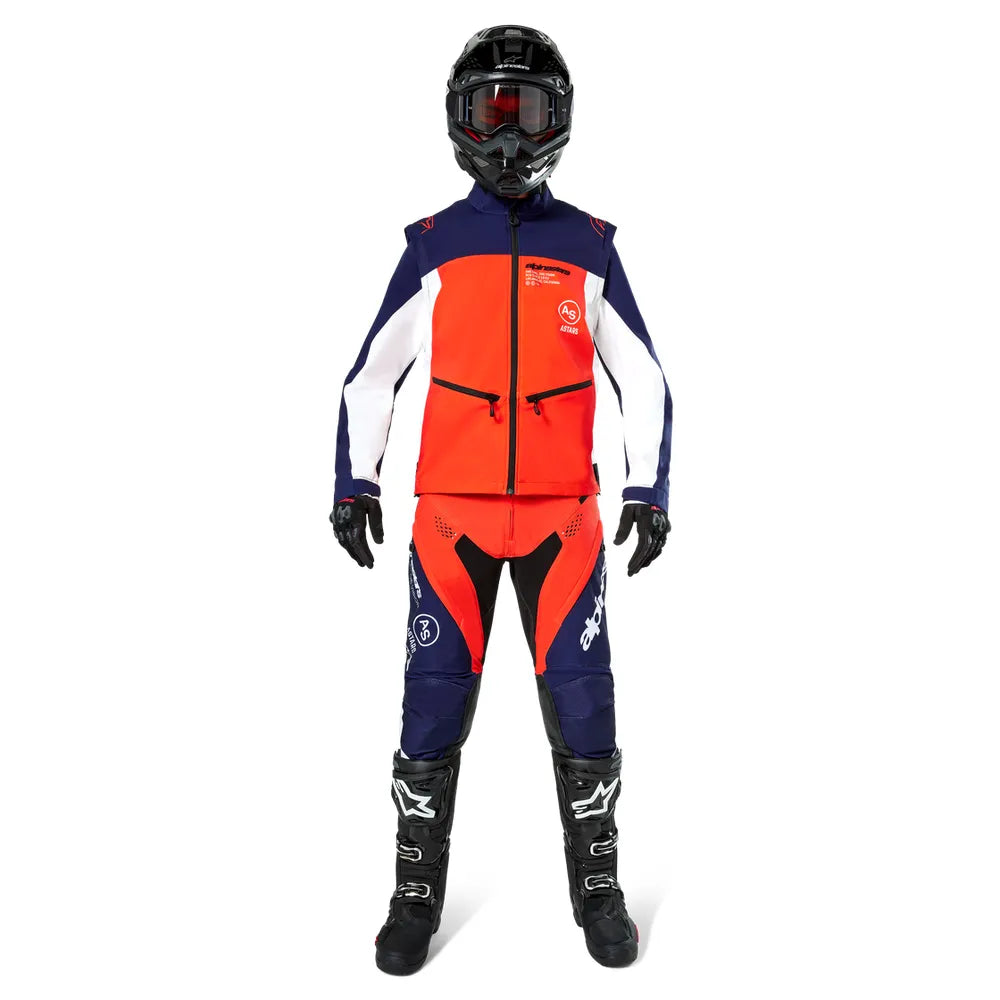 Chamarra Alpinestars Lite-Dura Softshell - azul/naranja/blanco