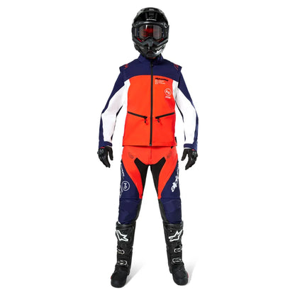 Chamarra Alpinestars Lite-Dura Softshell - azul/naranja/blanco