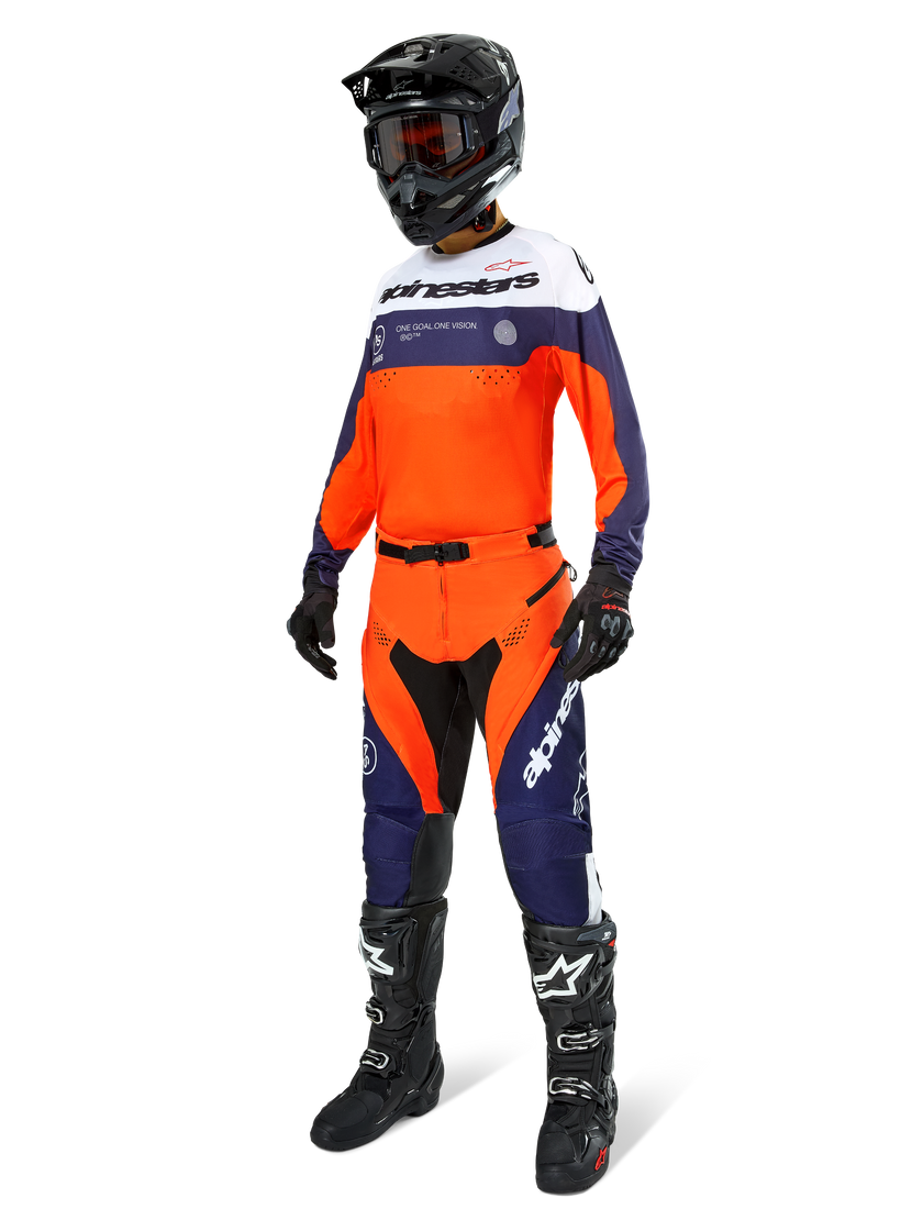 Pantalones Alpinestar Pro-Dura - Azul marino/Naranja intenso/Blanco
