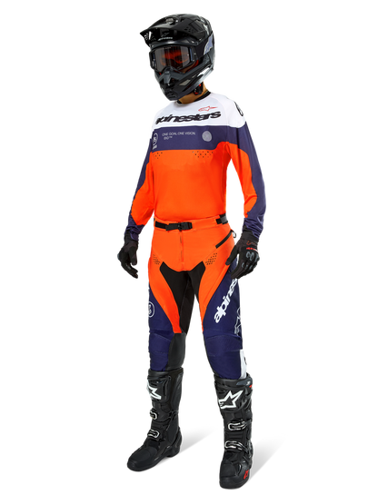 Pantalones Alpinestar Pro-Dura - Azul marino/Naranja intenso/Blanco