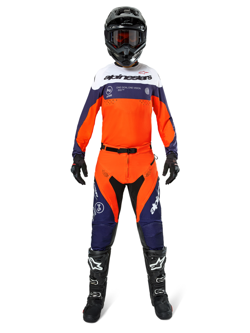 Pantalones Alpinestar Pro-Dura - Azul marino/Naranja intenso/Blanco