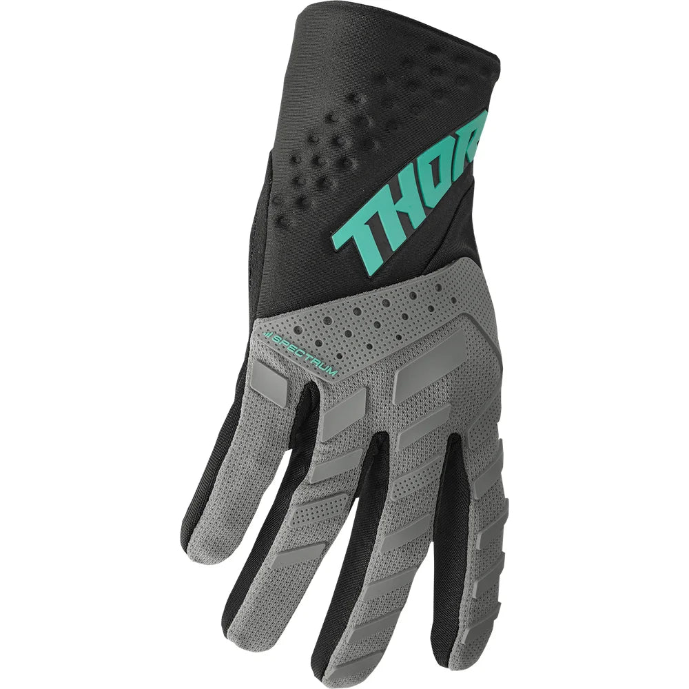 Guantes spectrum gris/negro/menta