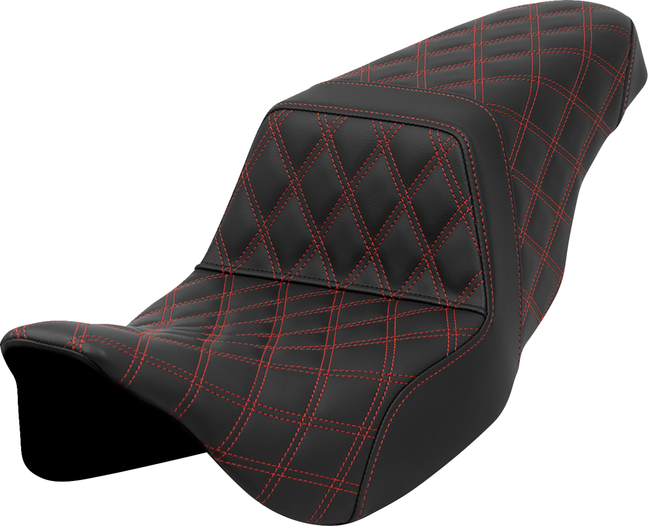 Asiento subido con costura de celosía - Asiento subido con costura de celosía - Puntada roja - FLH/FLT '08-'23