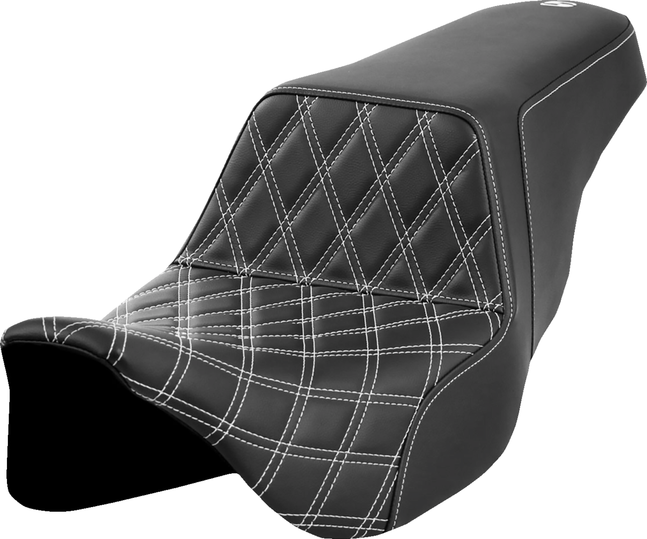 Asiento elevado con costura de celosía - Asiento elevado - Costura de celosía delantera - Costura blanca - FLH/FLT '08-'23