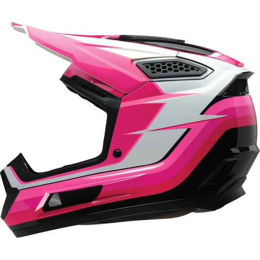 Casco dirt maxx vortex rosa/blanco